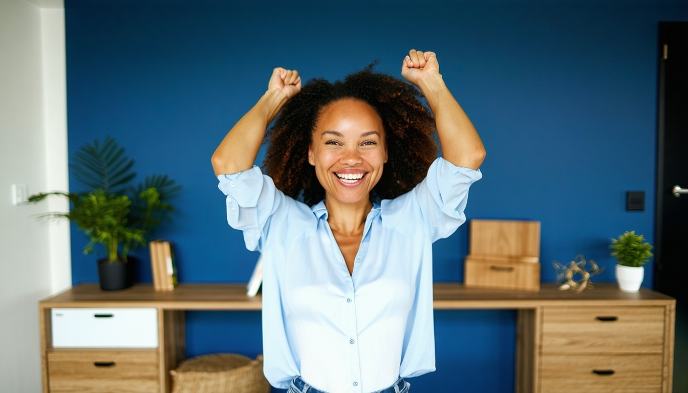 Client celebrating measurable business growth