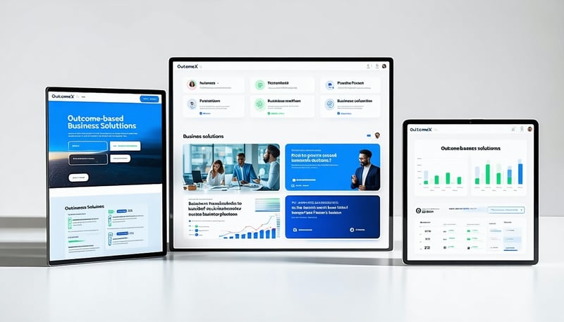 OutcomeX platform showcasing outcome-based business solutions OutcomeX platform showcasing outcome-based business solutions