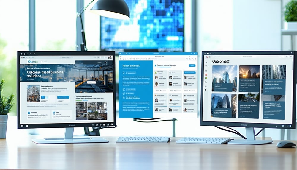 OutcomeX platform showcasing outcome-based business solutions OutcomeX platform showcasing outcome-based business solutions